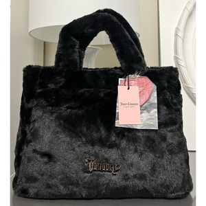 Juicy Couture Black Faux Fur Tote